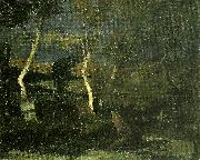 Carl Wilhelmson vid fadrens gravar oil on canvas